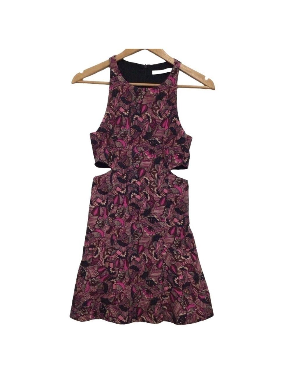 Zara Trafluc Open Sides Dress Black Pink Small Barbiecore